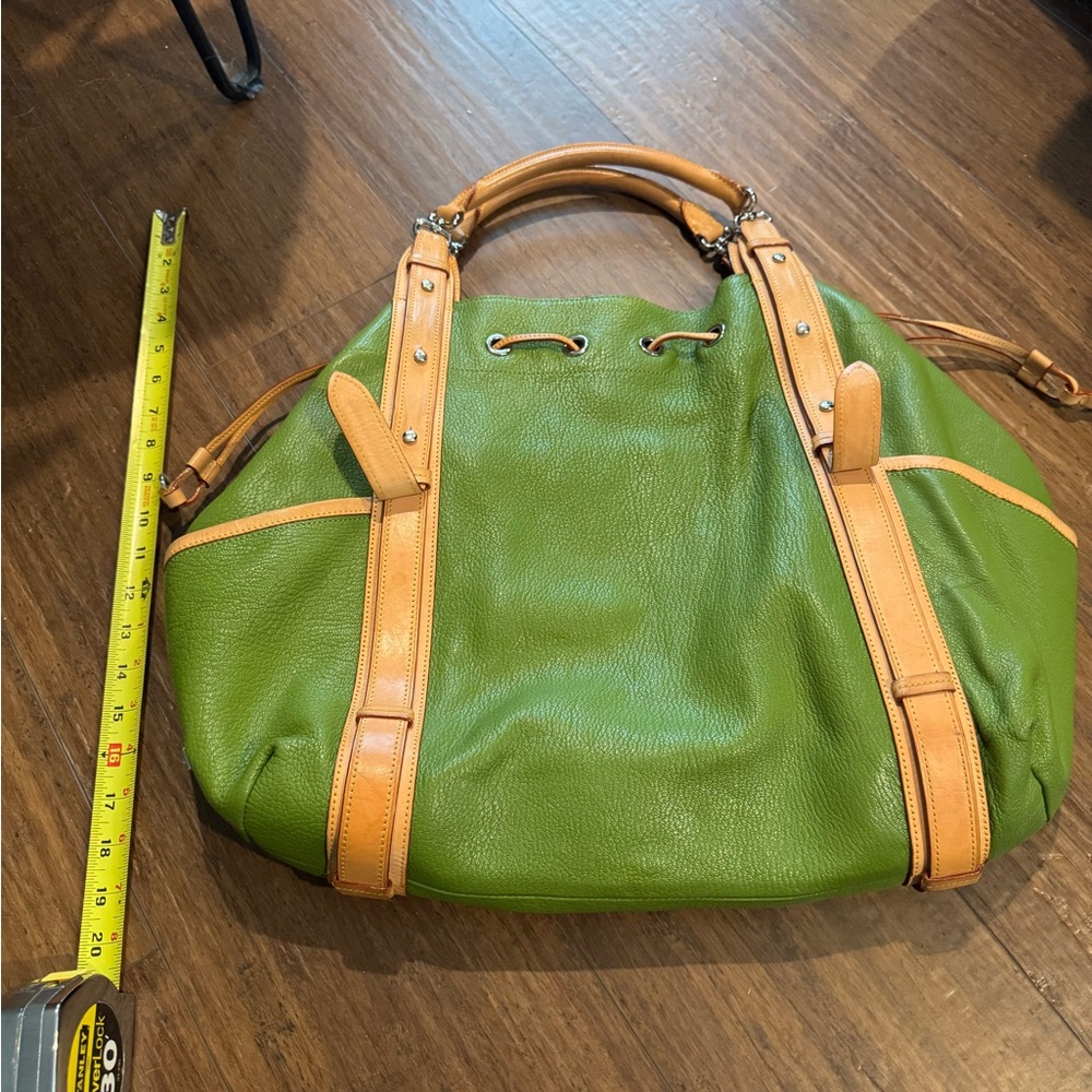 Tumi Tan Leather Accent Bag